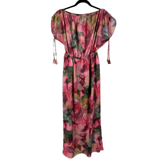 Misa Dress Mara off the shoulder satin pink size X-Small XS - Picture 4 of 7